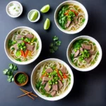 Vietnamese Pho Rice Noodle Soup with Beef compressed image1