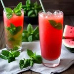 Watermelon and Mint Agua Fresca Fresh Fruit Blended Water compressed image1