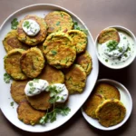 Zucchini Lentil Fritters With Lemony Yogurt compressed image1