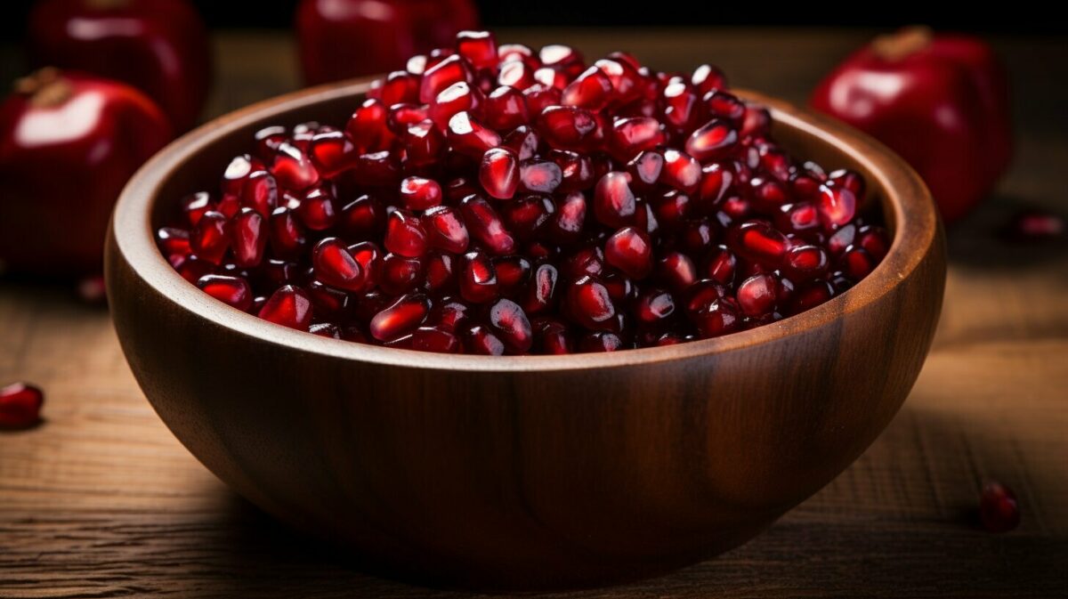 Bowl of pomegranate seeds Bowl of pomegranate seeds