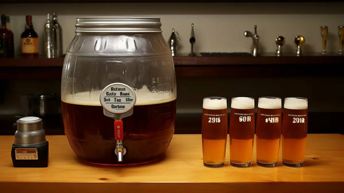 How many beers are in a large keg?