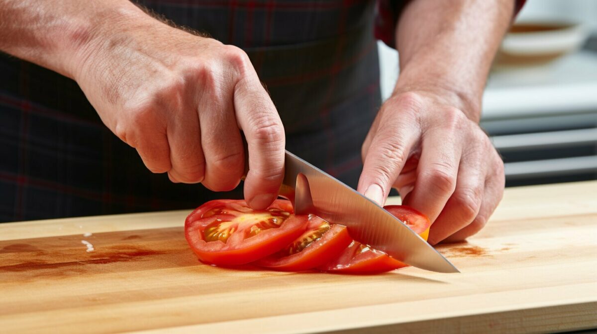 Tomato cutting technique