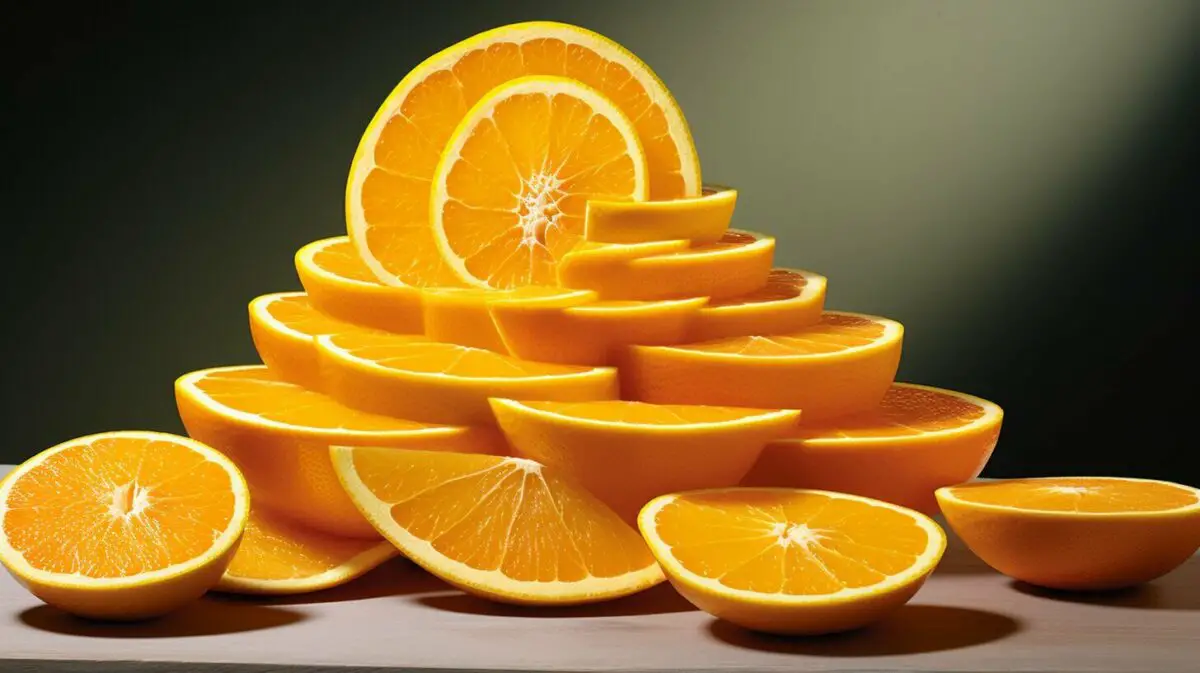 cut orange wedges