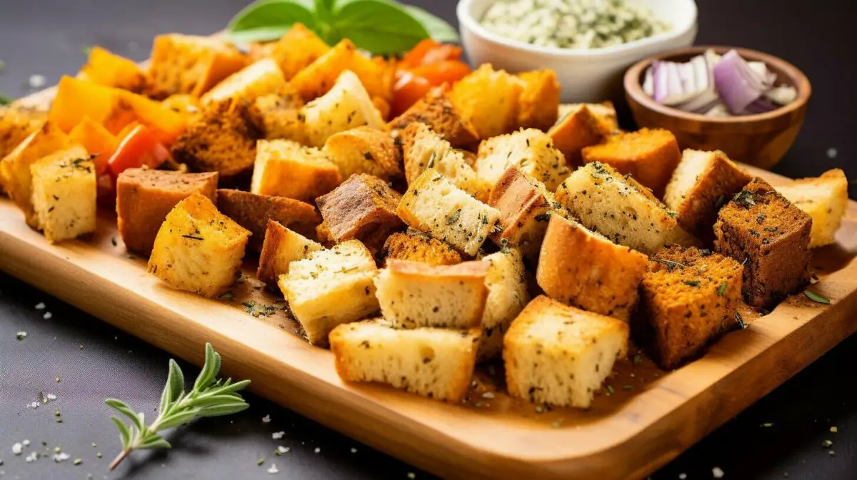 flavors and variations of homemade croutons