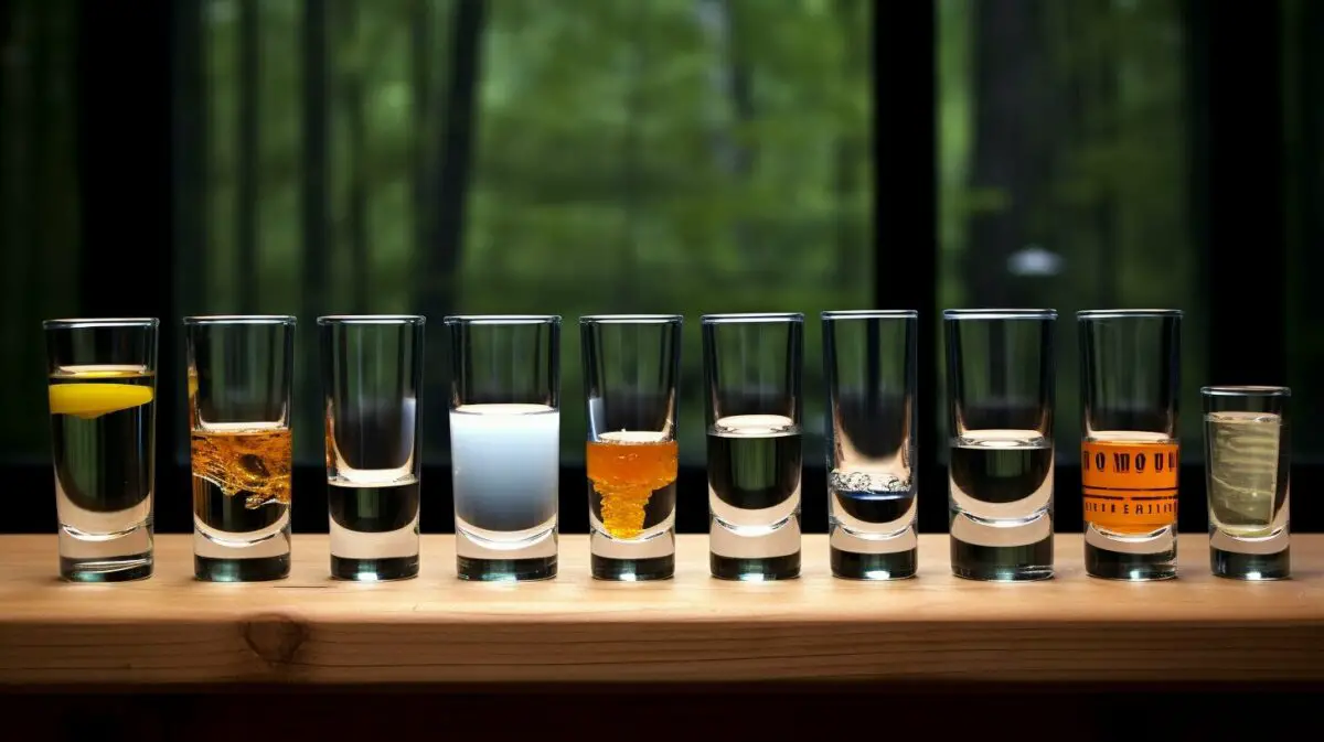 foreign countries shot glass sizes