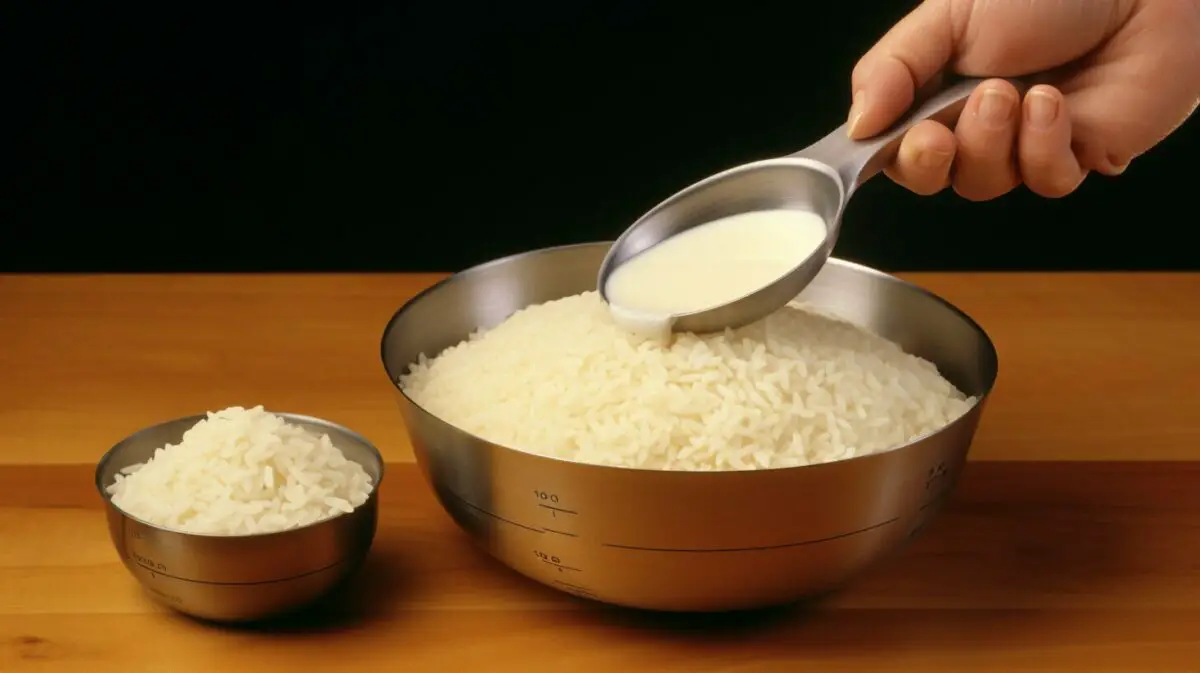 measuring rice