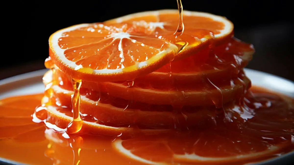 orange glaze drizzle