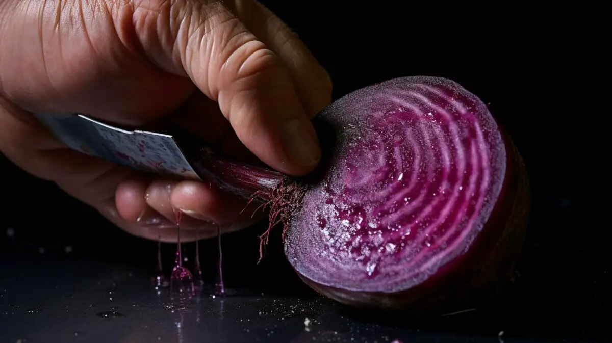 peeling beets