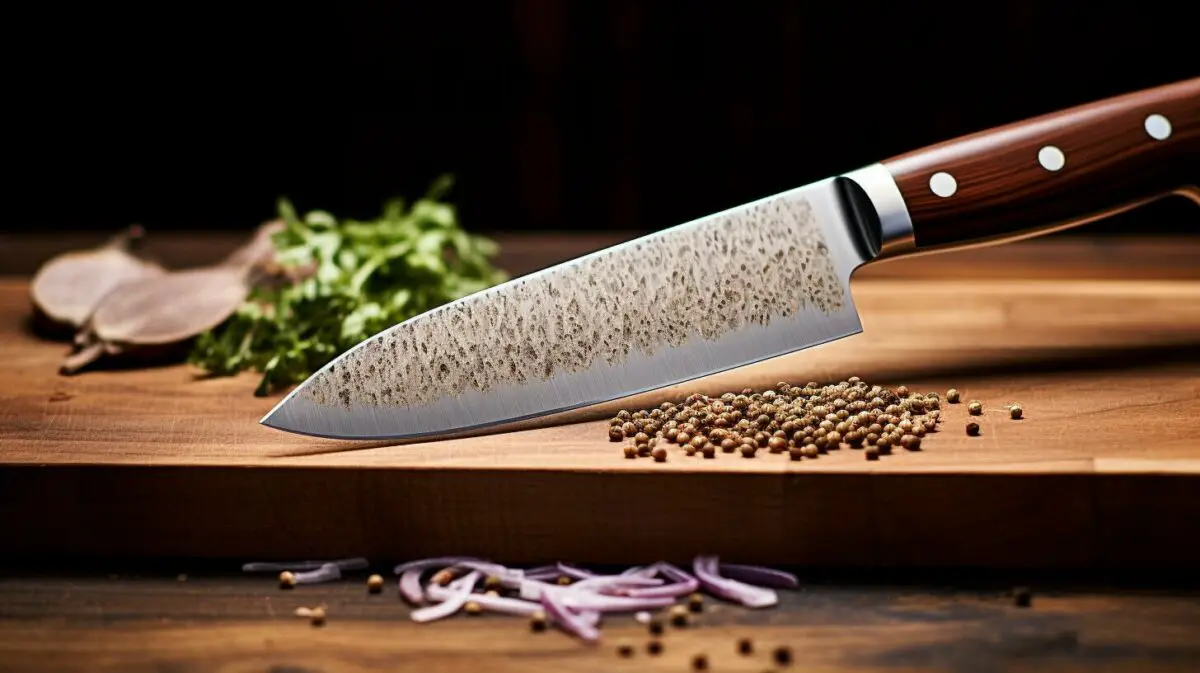 sharp knife and cutting board