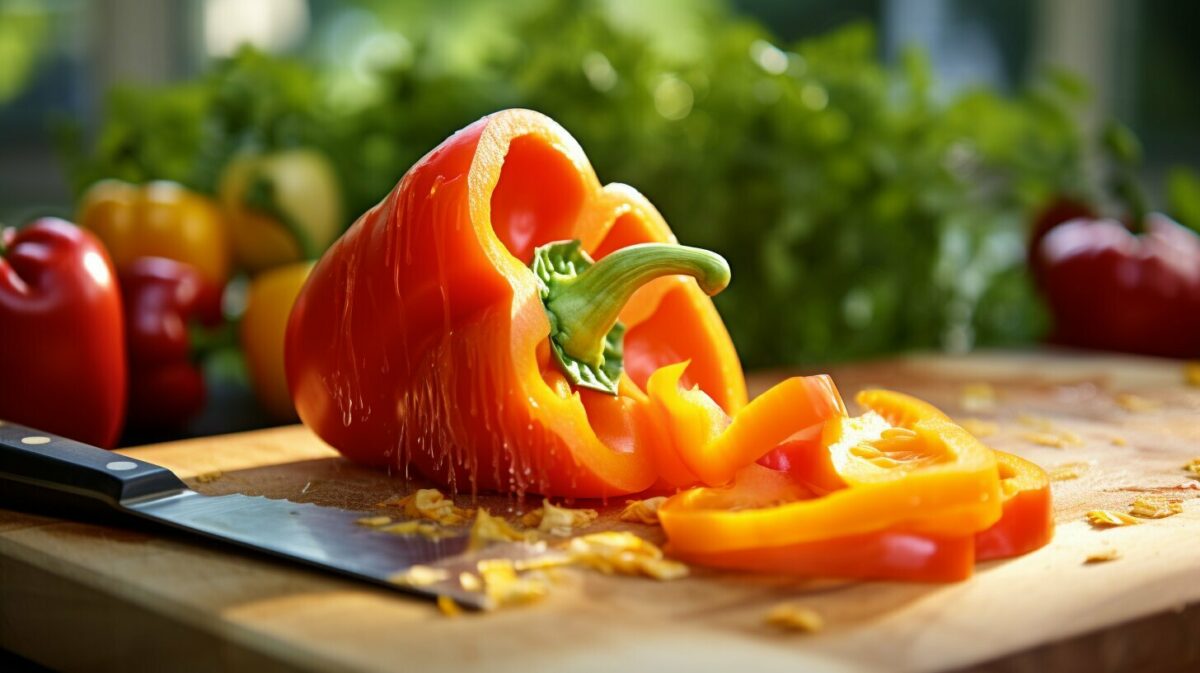 sharp knife on cutting board sharp knife on cutting board