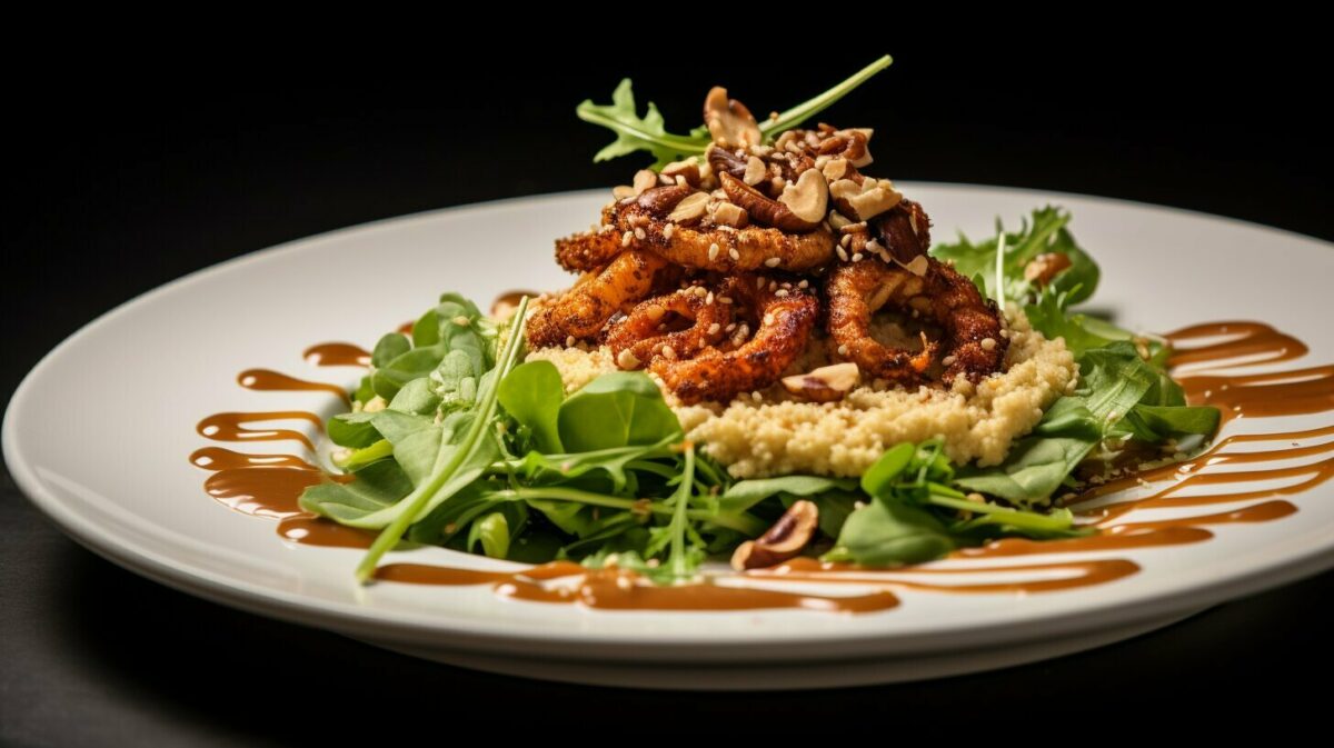 soy curls in a dish soy curls in a dish