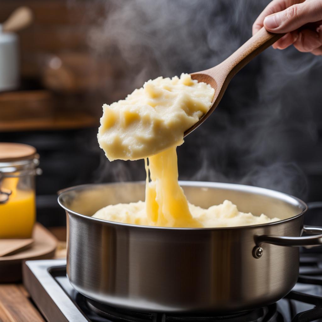 Heat method for thickening mashed potatoes