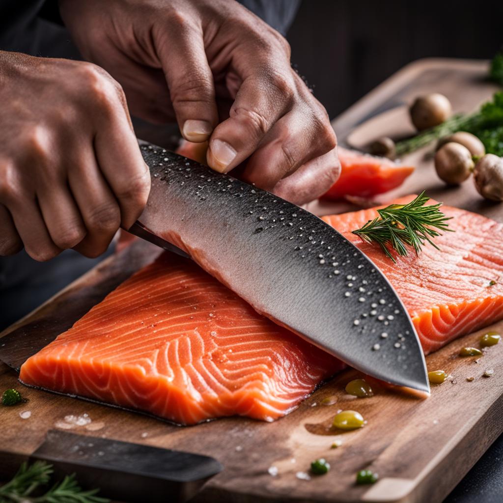 cleaning fresh salmon cleaning fresh salmon