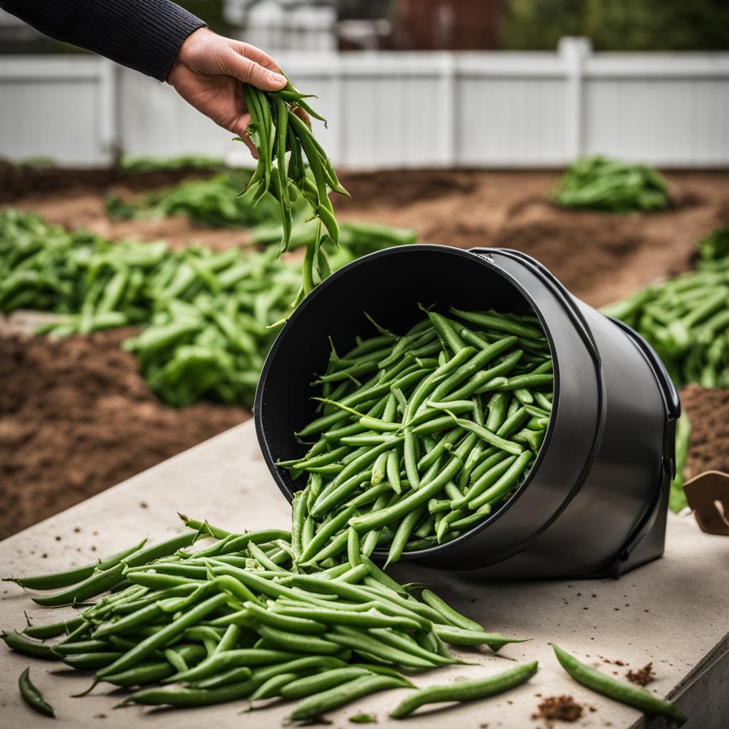 disposing of spoiled green beans