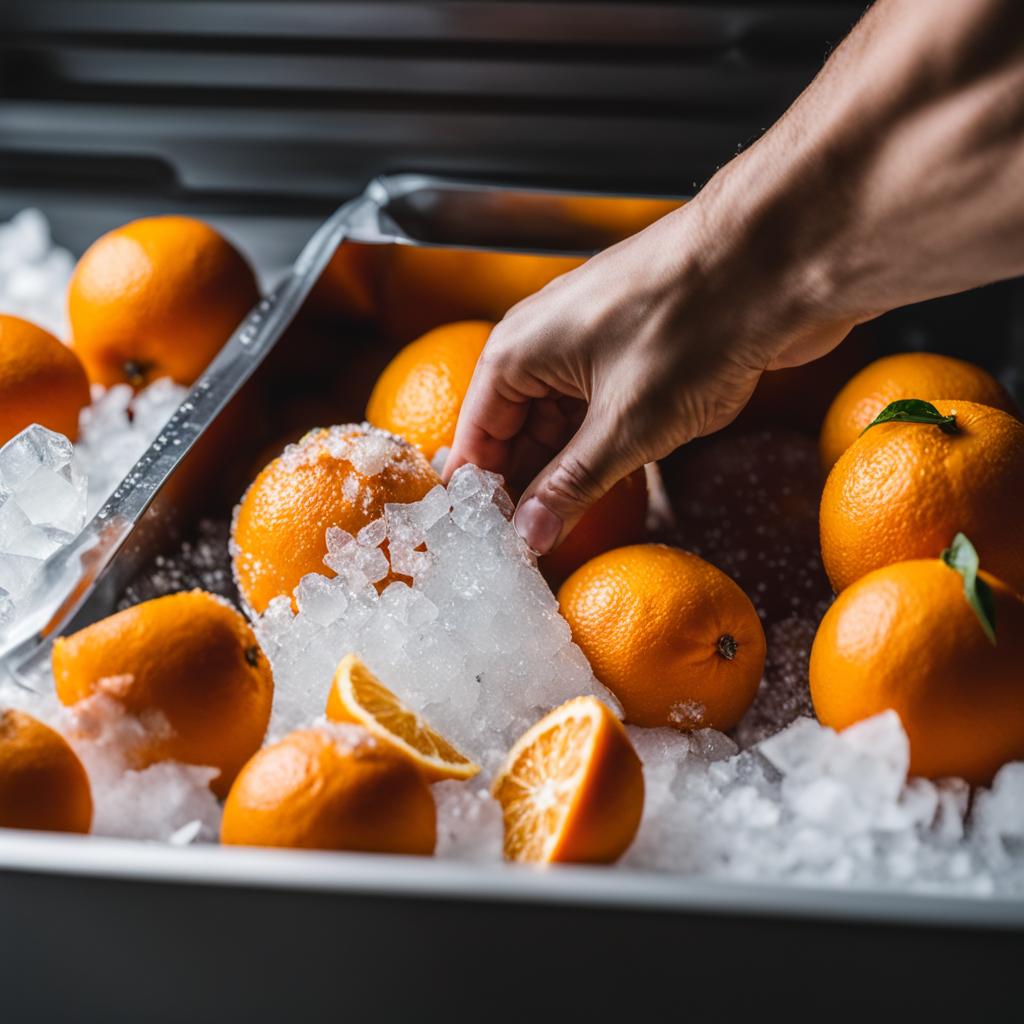 freezing oranges