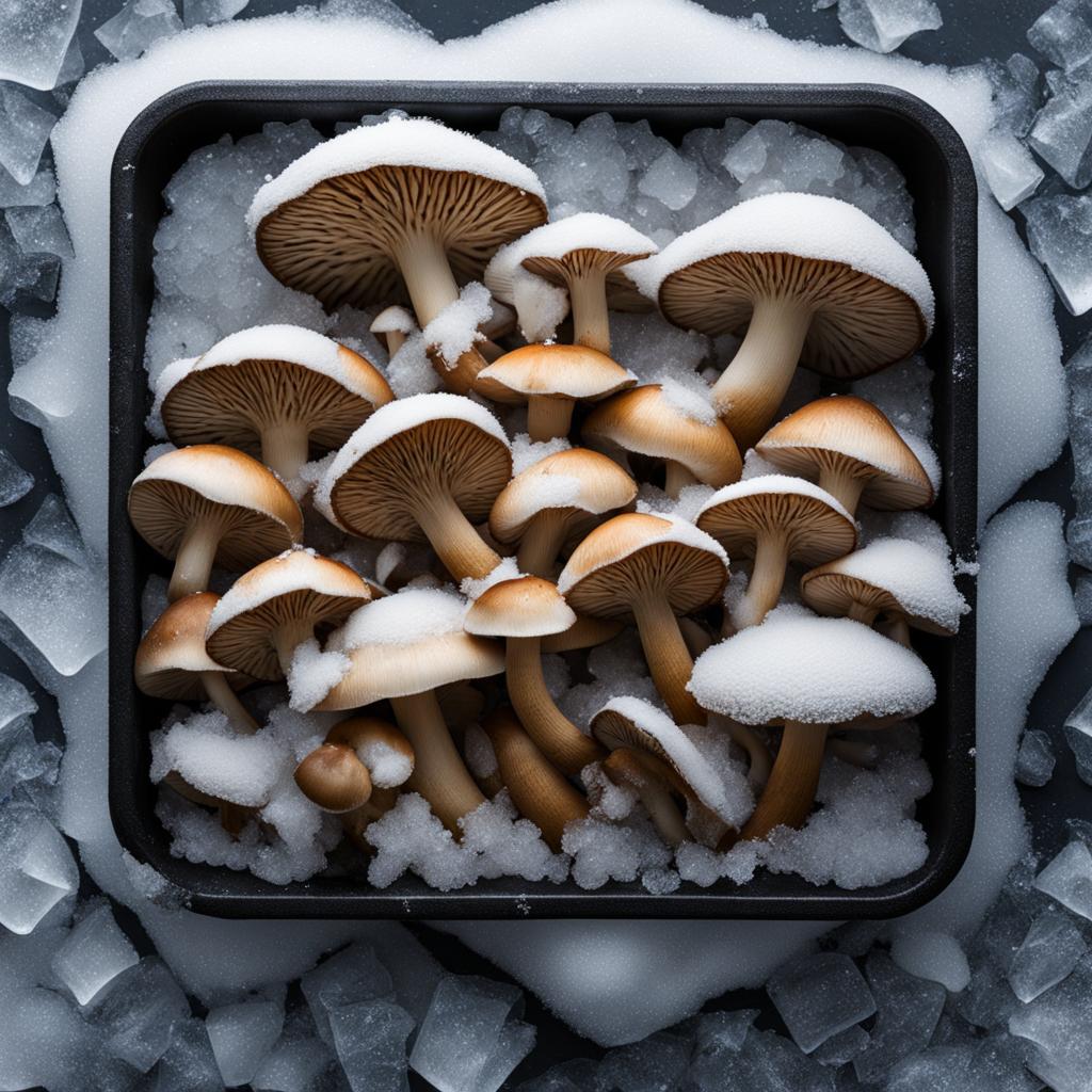 frozen mushrooms for storage