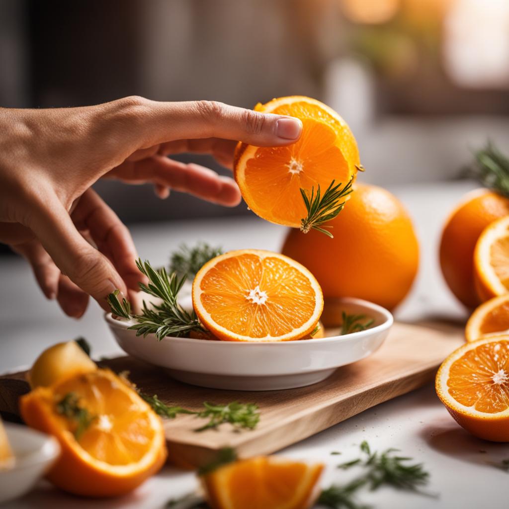 garnishing with orange zest garnishing with orange zest