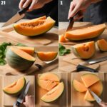 how to cut a cantaloupe