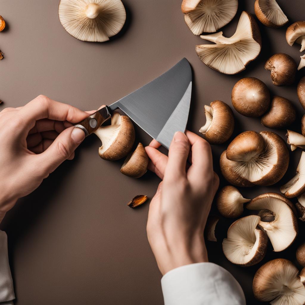 how to cut mushrooms