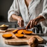 how to cut sweet potatoes