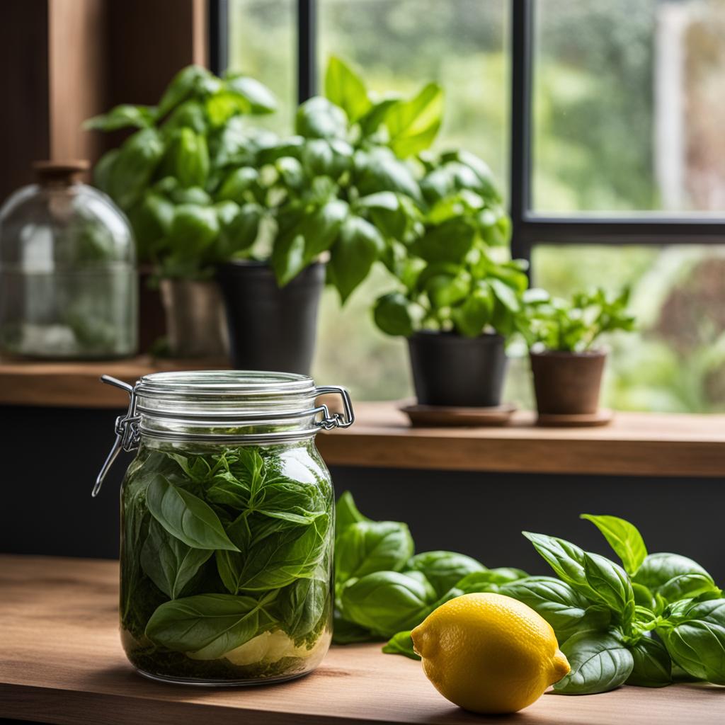 pack basil for storage