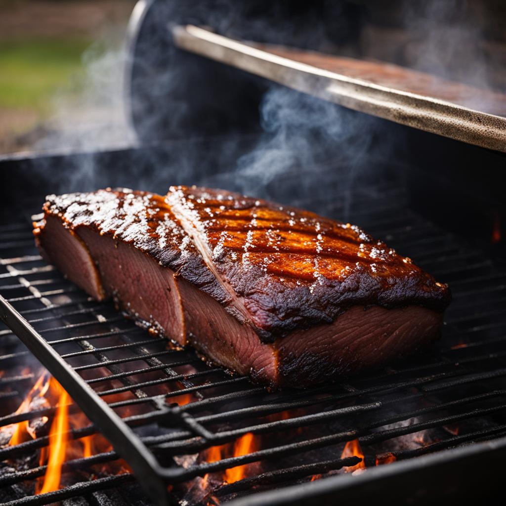 reheating brisket in a smoker or grill