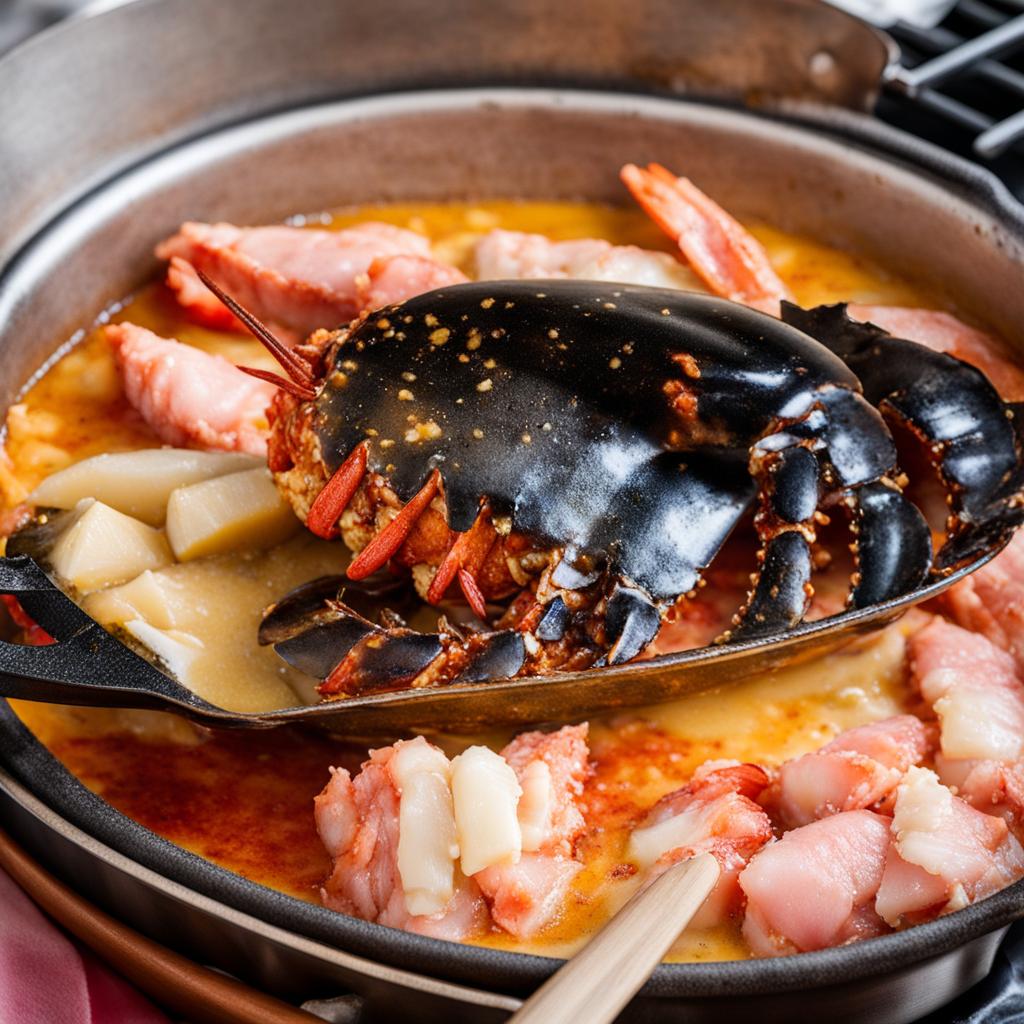 sautéing lobster in butter sautéing lobster in butter