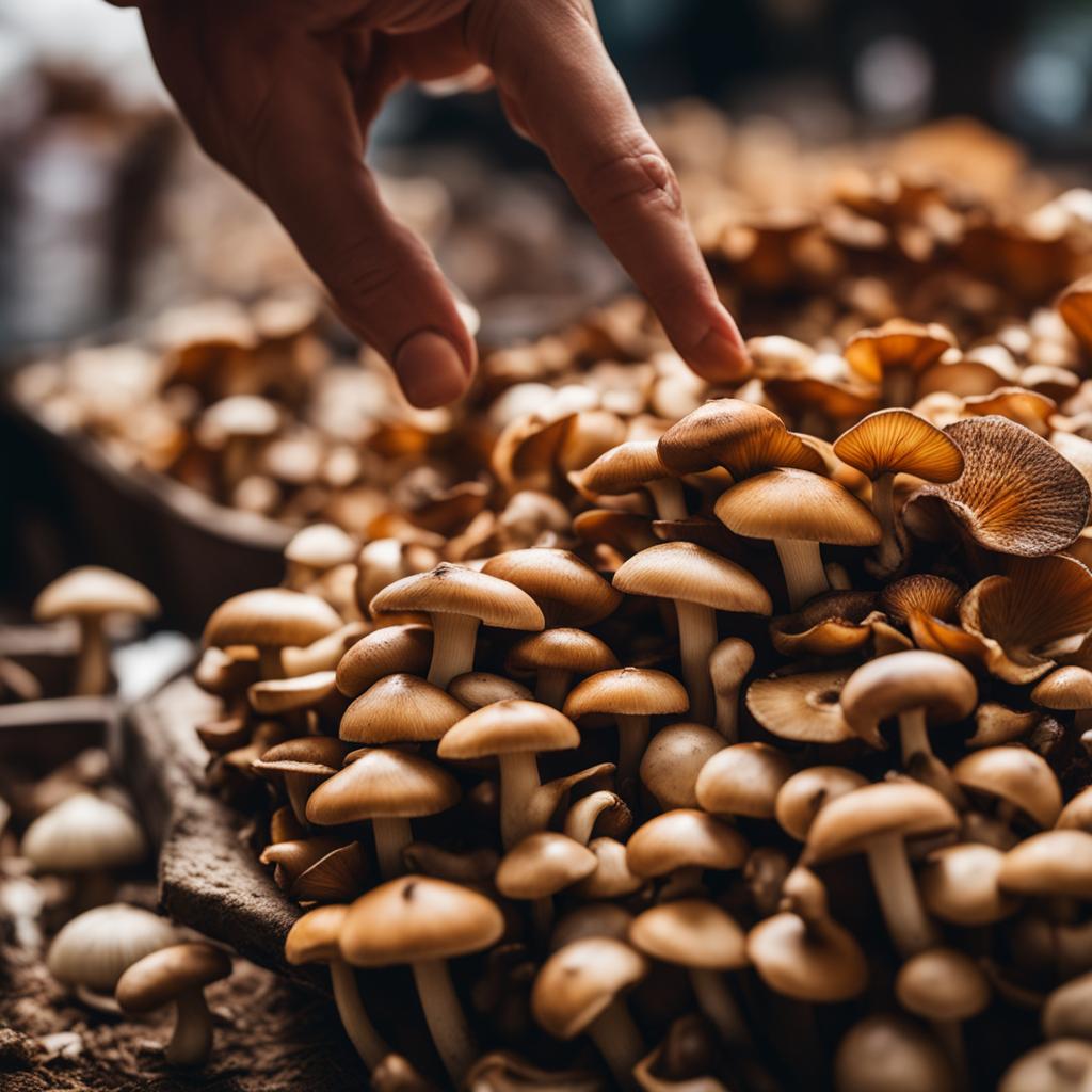 selecting fresh mushrooms