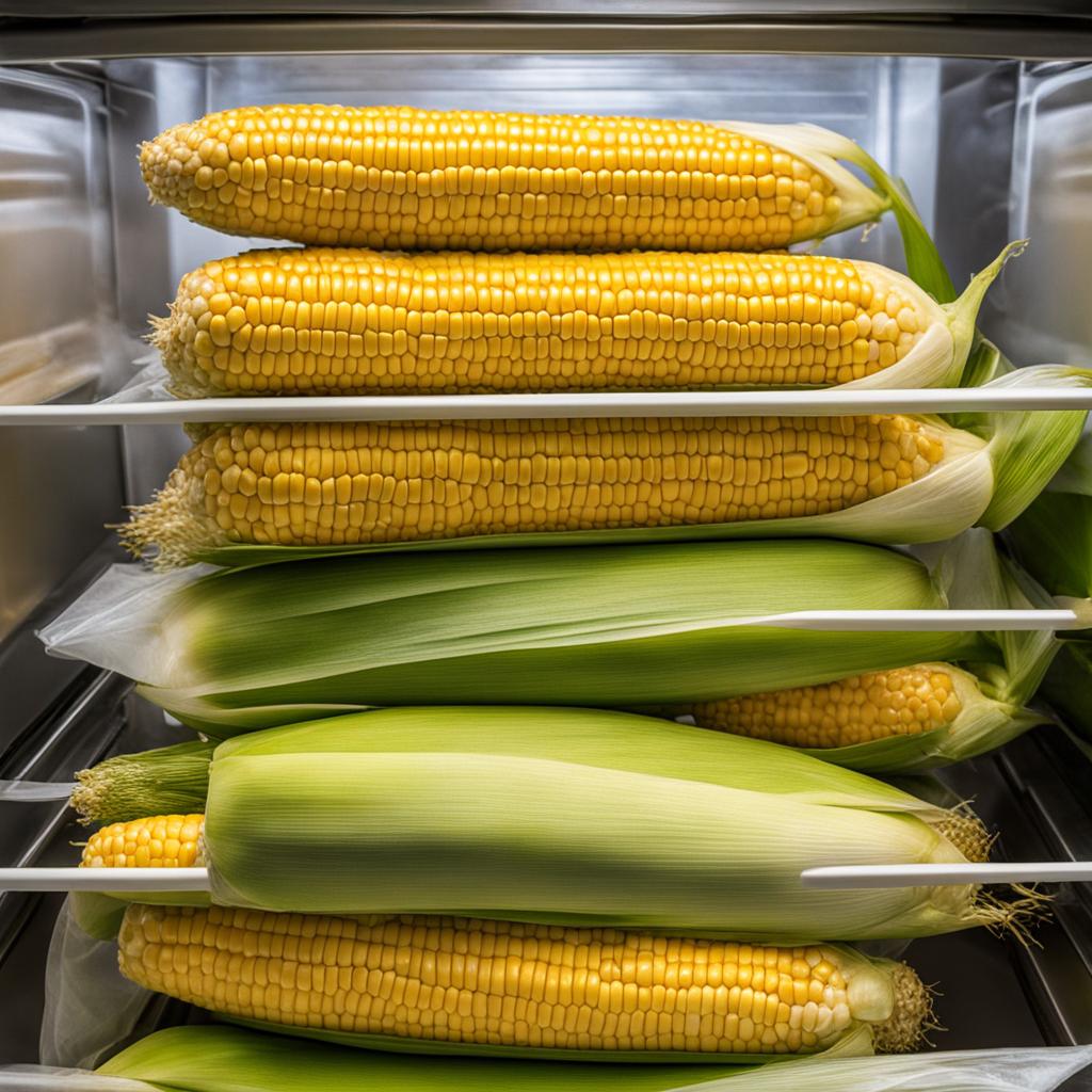 storing uncooked corn on the cob
