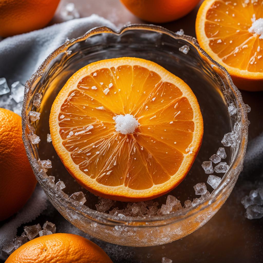 thawing frozen oranges