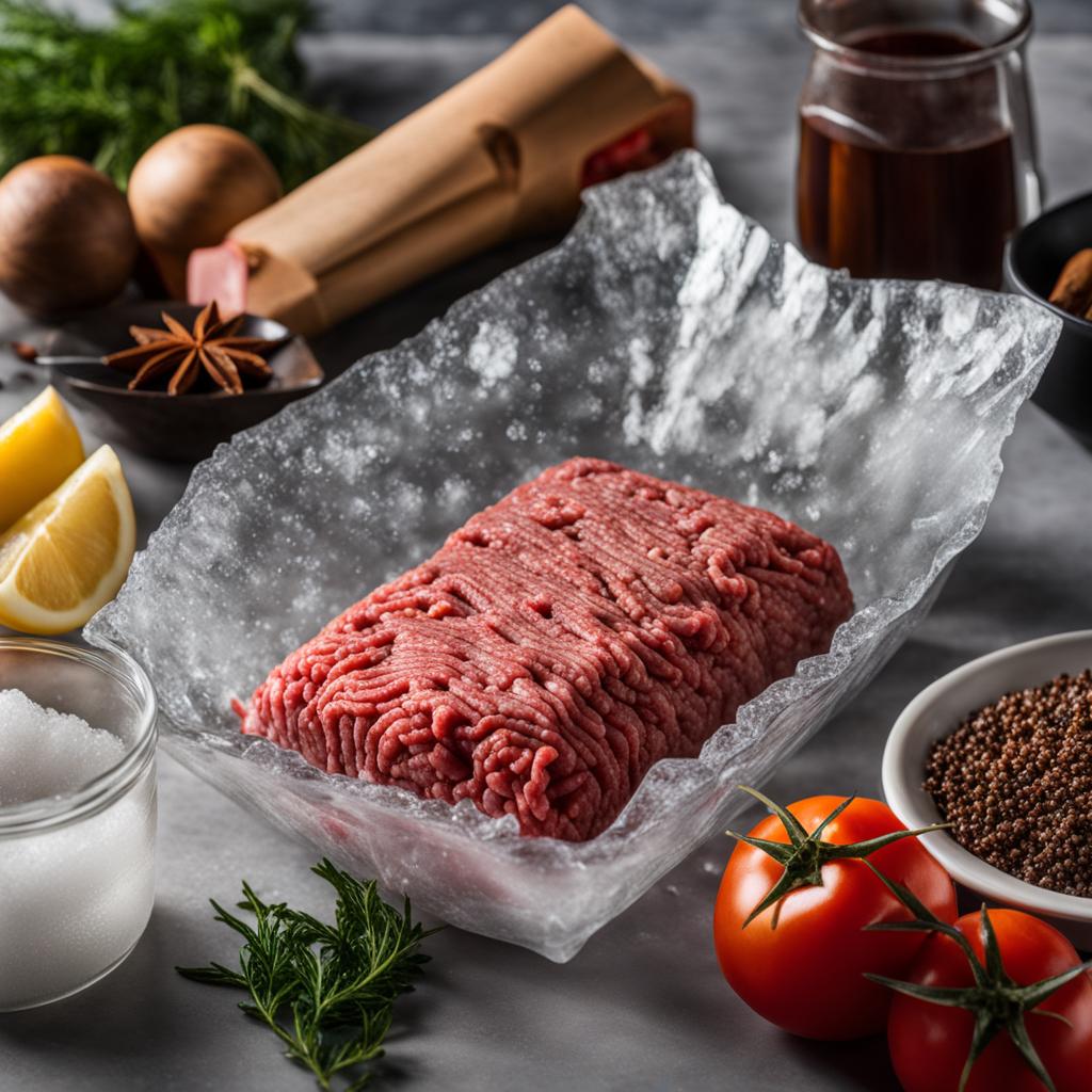 thawing ground beef