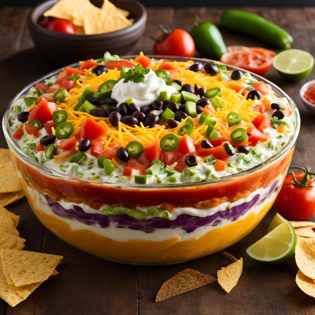 flavorful hot 7 layer dip