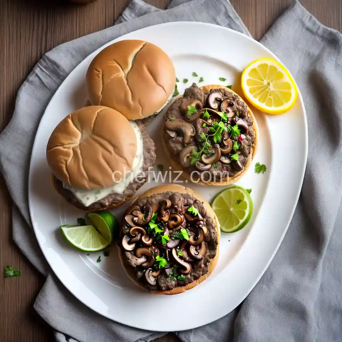 Mushroom Beef Burgers - Recipes. Food. Cooking. Eating. Dinner ideas ...