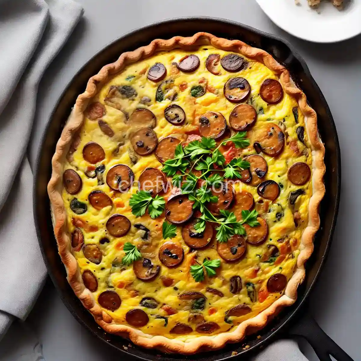 Sausage Mushroom Quiche - Recipes. Food. Cooking. Eating. Dinner ideas ...