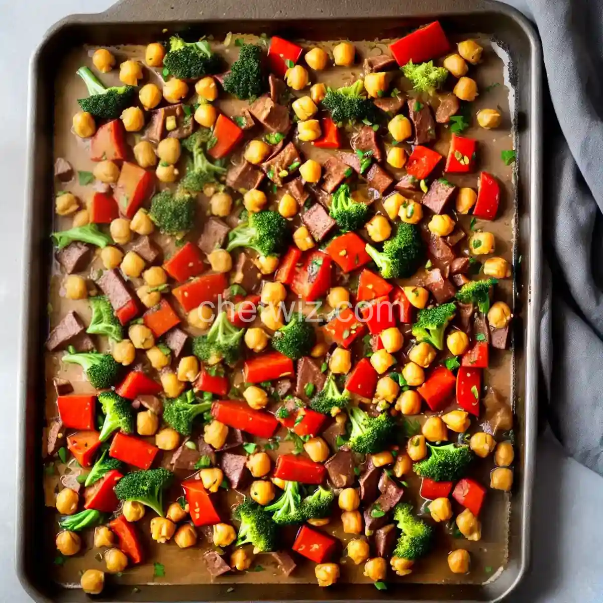 Vegetarian Sheet Pan Dinner with Chickpeas and Veggies - Recipes. Food ...